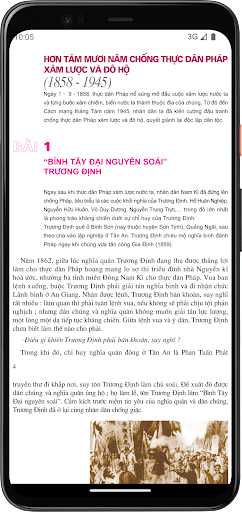 Android application Lịch sử và Địa lí Lớp5 screenshort