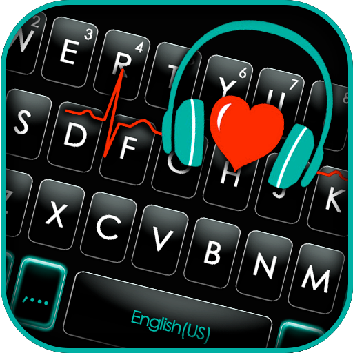 Music Love Heart Keyboard Them logo