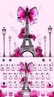 screenshot of Eiffel Tower Pink Bow Keyboard