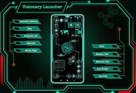 Visionary Launcher 2021 App lock, Hitech Wallpaper 31.0 Screenshots 1