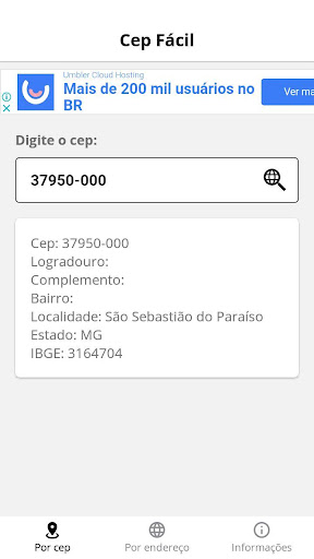Android application Cep Fácil screenshort