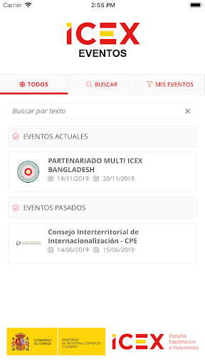 Eventos ICEX Screen 2