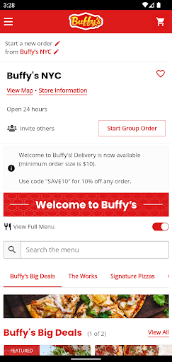 Android application Buffy's Ordering screenshort