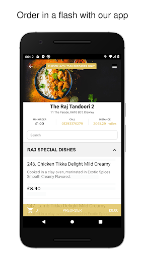 Android application The Raj Tandoori 2 screenshort