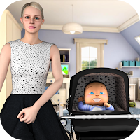 Pregnant mother game: Pregnant mom babysitting sim