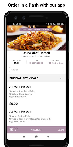 Android application China Chef Horsell screenshort