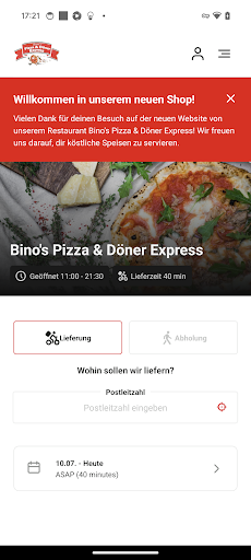 Bino's Pizza & Döner Express Screenshot 1 - AppWisp.com