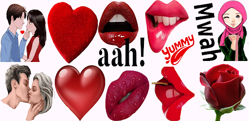 Lips, Kiss and Love Stickers