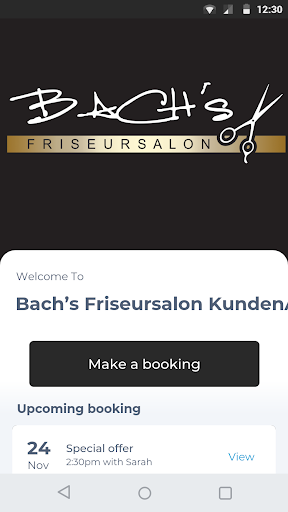 Android application Bach’s Friseursalon KundenApp screenshort