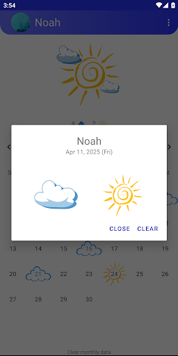 Dry nights enuresis calendar Screenshot 2 - AppWisp.com