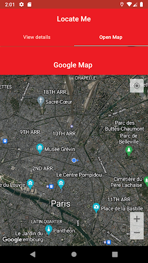 Location tracker | Locate Me Screen 2
