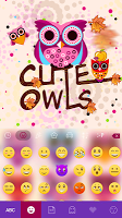 screenshot of Cute Owls Emoji Keyboard