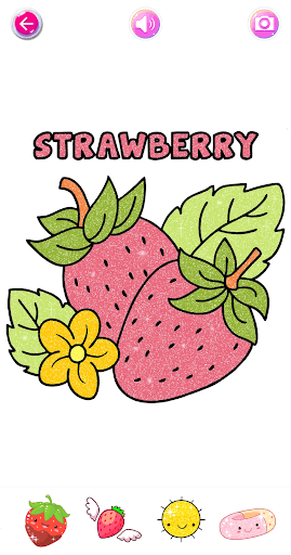 Glitter Fruit Coloring