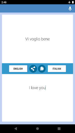 English-Italian Translator Screen 2