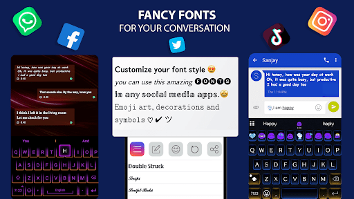 Stylish Keyboard Fonts and Emoji