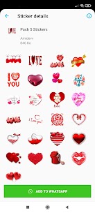 Romantische Liebesaufkleber WAStickerApps App Herunterladen 5