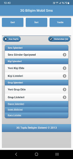 3G Bilişim Mobil Sms Screenshot 1 - AppWisp.com