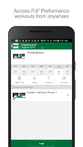 Android application PJF Performance screenshort
