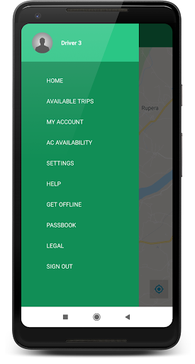 Dial4242 ERP - Driver App Screen 3
