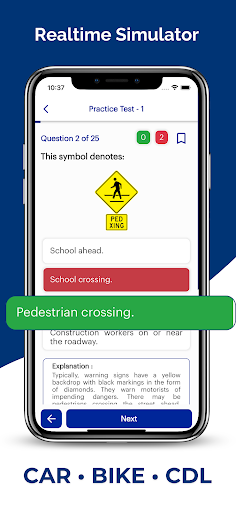 Screenshot of Utah DLD Permit Practice Test