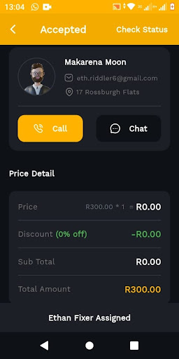 Eezifind Service Provider App Screen 3