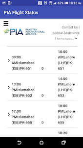 PIA Flight Status