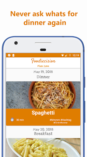 Android application Foodecision screenshort