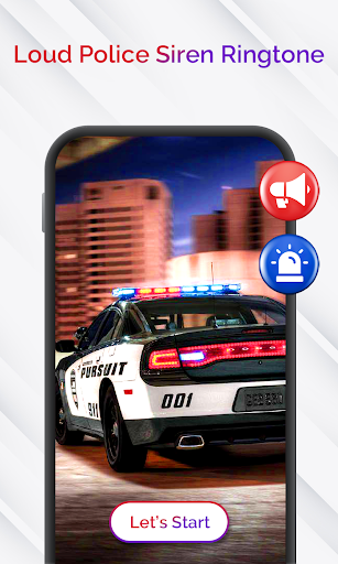 Android application Police Siren Hooter Sounds screenshort