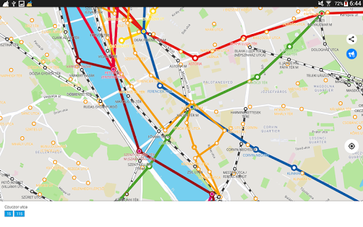 Public transport map Budapest