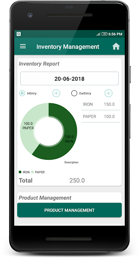 Android application Inventory Management screenshort