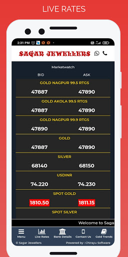 Android application Sagar screenshort