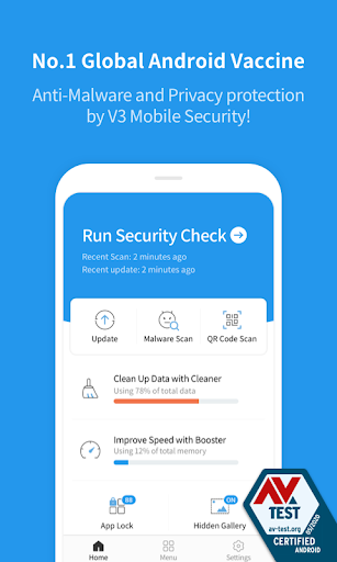 V3 Mobile Security - AntiMalware/Booster/Apps Lock 3.2.6.1 screenshots 1
