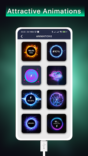 Battery Charging Animation 4D Screen 3