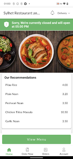 Sylhet Restaurant and Takeaway Screen 2