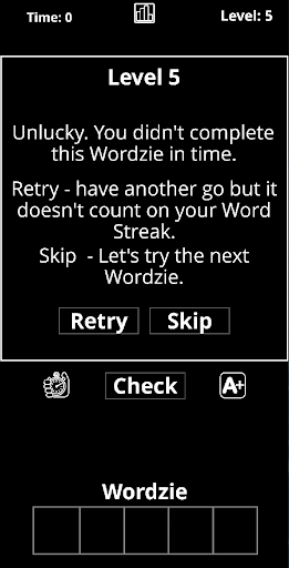 Wordzie Screen 2