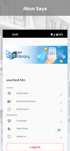 Android application BTN e-Library screenshort