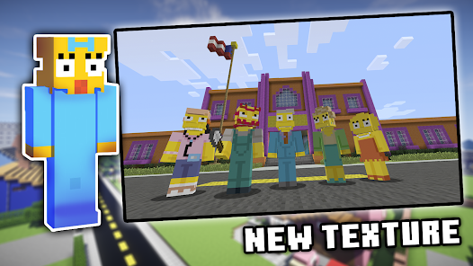 Captura de Pantalla 3 Simpsons MOD for Minecraft PE android