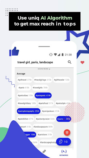 # Hashtag Generator for IG Screen 3