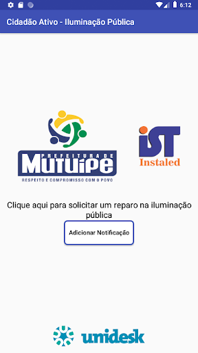 Android application Mutuípe Iluminação Pública screenshort