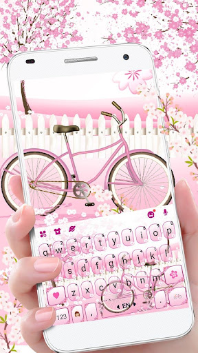 Android application Sakura Bicycle Keyboard Theme screenshort