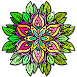 Mandala Color by Number Book - Glitter Paint Pages Apk