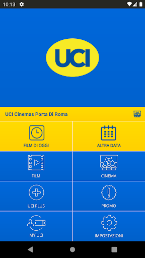 Android application UCI CINEMAS ITALIA screenshort