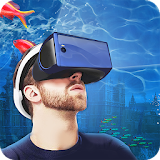 Helmet VR Underwater City 3D icon
