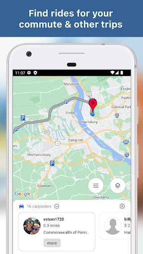 Screenshot of Commute PA
