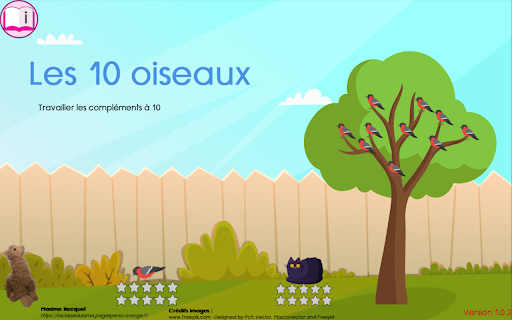 Android application Les 10 oiseaux screenshort