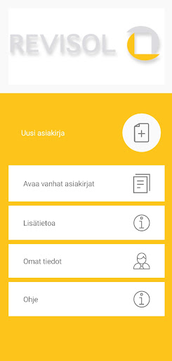 Android application Revisol siirtoasiakirja screenshort