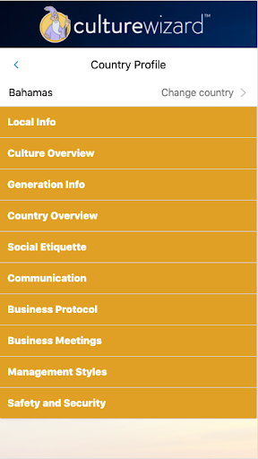CultureWizard Mobile Screen 3