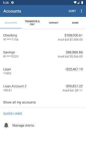 Commercial State Bank Mobile Screen 3