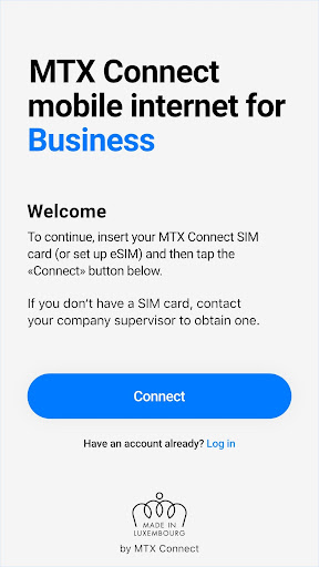 Android application MTX Connect for Business screenshort