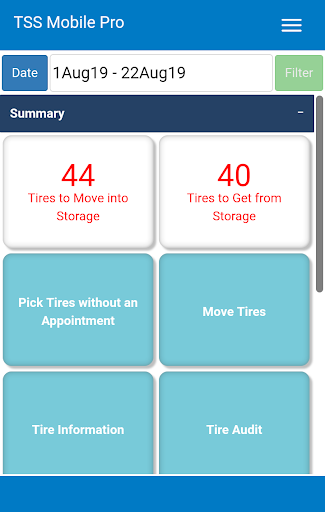 Android application TSS Mobile Pro screenshort